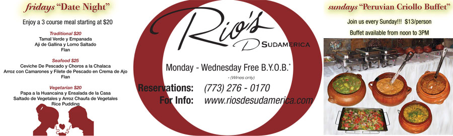 Rio's D' Sudamerica Date Night Banner.